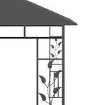 vidaXL Tonnelle avec moustiquaire et lumières LED 3x3x2 73m Anthracite