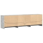 vidaXL Meuble TV avec LED gris béton 180x34x50 cm bois d'ingénierie