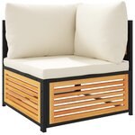 vidaXL Salon de jardin avec coussins 9 Pièces bois massif d'acacia