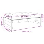 vidaXL Repose-pied de jardin 120x80 cm bois de pin imprégné