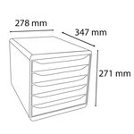 Module De Classement Big Box Plus 5 Tiroirs Iderama - Violet Brillant - Exacompta