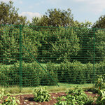 vidaXL Clôture en treillis métallique avec bride vert 1 8x25 m