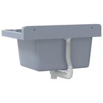 vidaXL Lavabo pour montage murale gris 50x35x24 cm résine