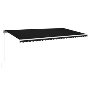 vidaXL Auvent automatique capteur de vent et LED 600x300 cm Anthracite