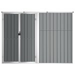 vidaXL Abri à outils de jardin Gris 225x89x161 cm Acier galvanisé