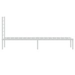 vidaXL Cadre de lit métal sans matelas avec tête de lit blanc 90x190cm