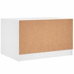 vidaXL Table basse avec portes en verre blanc 68x50x42 cm
