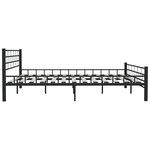 vidaXL Cadre de lit sans matelas noir acier 180x200 cm
