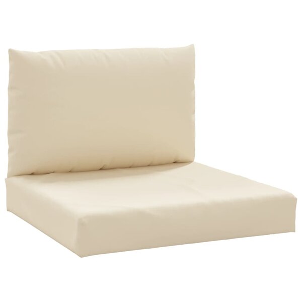 vidaXL Coussins de palette lot de 2 beige tissu oxford