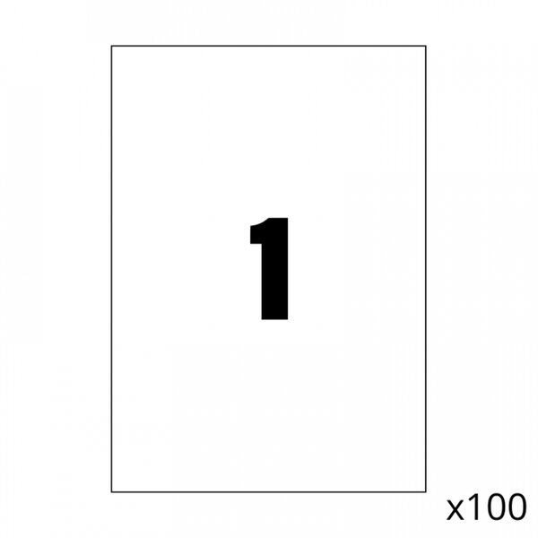 100 étiquettes multi usages / 100 pages de 1 étiquette