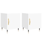 vidaXL Tables de chevet 2 Pièces blanc 40x40x50 cm bois d’ingénierie