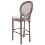 vidaXL Tabourets de bar lot de 2 blanc lin