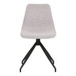 2 chaises pivotantes en boucle sable avec pieds noirs