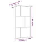 vidaXL Paroi de douche avec verre ESG transparent doré 115x195 cm