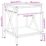 vidaXL Table basse avec LED Infinity chêne marron 40x40x49 cm