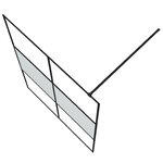 vidaXL Paroi de douche Noir 140x195 cm Verre ESG demi-dépoli