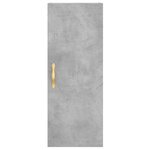 vidaXL Buffet haut Gris béton 34 5x34x180 cm Bois d'ingénierie