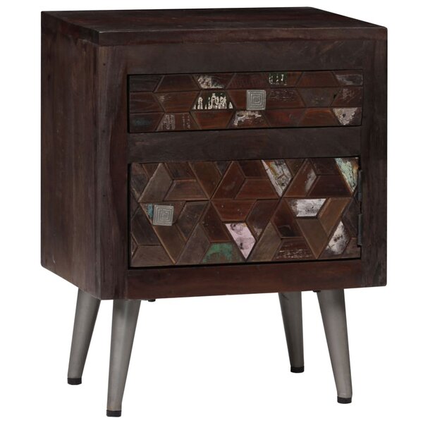 vidaXL Table de chevet Bois de récupération solide 40 x 30 x 50 cm