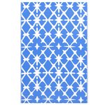 vidaXL Tapis d'extérieur Bleu et blanc 80x150 cm PP