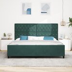 Frame de lit vidaXL Vert foncé 200x200 cm Velours