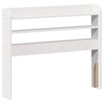 vidaXL Cadre de lit avec tête de lit blanc 75x190cm bois de pin massif