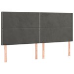 vidaXL Sommier à lattes de lit et matelas Gris foncé 180x200cm Velours