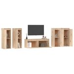 vidaXL Meubles TV 5 Pièces Bois massif de pin