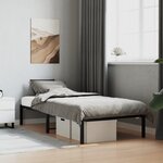 vidaXL Cadre de lit métal noir 90x200 cm