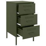 vidaXL Tables de chevet 2 Pièces vert olive 36x39x68 cm