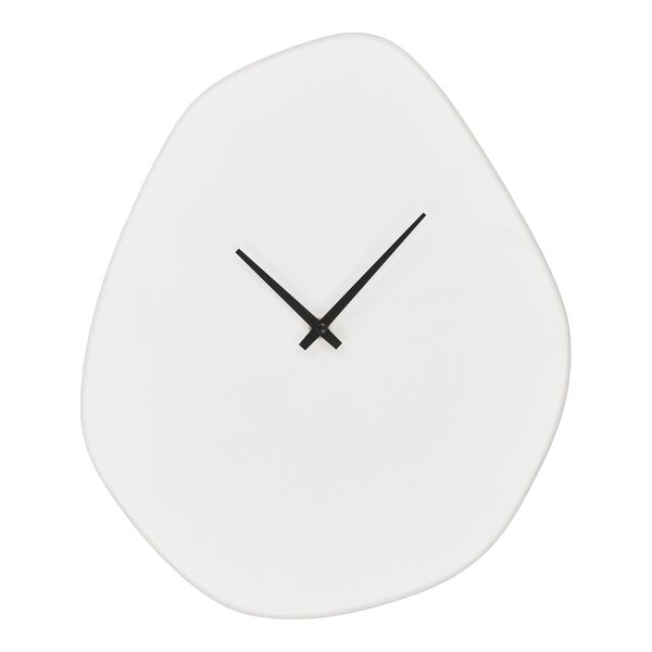 Horloge murale organique Vienna ciment blanc cassé 28 x 33 cm