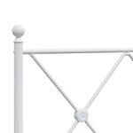 vidaXL Cadre de lit métal sans matelas et pied de lit blanc 160x200 cm