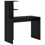 vidaXL Bureau avec rangement en chêne noir en bois d'ingénierie