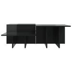 vidaXL Tables basses 2 Pièces noir brillant bois d'ingénierie