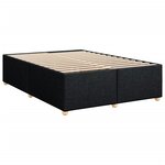 vidaXL Sommier à lattes de lit avec matelas Noir 140x190 cm Tissu