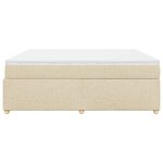 vidaXL Sommier à lattes de lit avec matelas Crème 180x200 cm Tissu