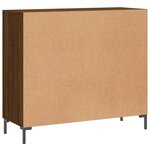 vidaXL Buffet chêne marron 90x34x80 cm bois d'ingénierie