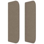 vidaXL Tête de lit avec oreilles Taupe 163x16x78/88 cm Tissu
