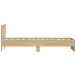 vidaXL Cadre de lit tête de lit et lumières LED chêne sonoma 75x190 cm