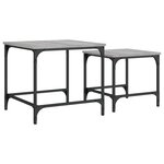 vidaXL Tables basses gigognes 2 Pièces sonoma gris bois d'ingénierie