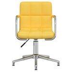 vidaXL Chaise pivotante de salle à manger Jaune moutarde Tissu