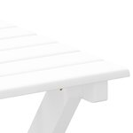 vidaXL Table d’appoint pliable blanc bois de peuplier massif