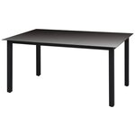 vidaXL Ensemble à manger de jardin et coussins 5 Pièces Poly rotin Marron