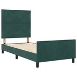 Cadre de lit vidaXL Vert foncé 100x200 cm Velours