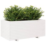 vidaXL Jardinière blanc 110x60x49 5 cm bois de pin massif