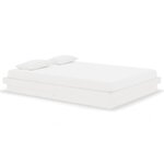vidaXL Cadre de lit sans matelas blanc bois massif 140x190 cm
