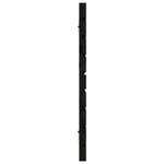 vidaXL Tête de lit murale Noir 186x3x63 cm Bois massif de pin