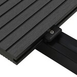 vidaXL Panneaux de terrasse solides et accessoires WPC 30 m² 4 m Noir