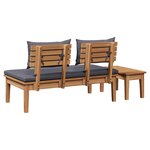 vidaXL Ensemble de bancs de jardin en bois massif de teck de 2 pièces