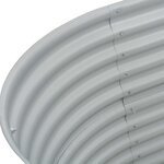 vidaXL Lit surélevé de jardin 160x80x44 cm Acier galvanisé Argenté
