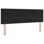 Lit box spring vidaXL avec matelas et LED noir 140x200 cm en velours